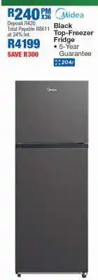 OK Furniture Midea Black Top-Freezer Fridge offer
