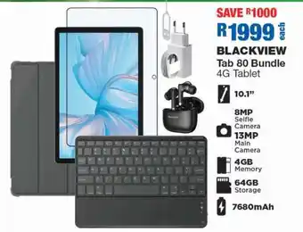 OK Furniture BLACKVIEW Tab 80 Bundle 4G Tablet offer