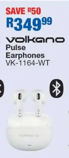 OK Furniture Volkano Pulse Earphones VK-1164-WT offer