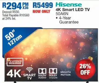 OK Furniture Hisense 4K Smart LED TV offer