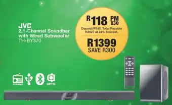 OK Furniture JVC 2.1-Channel Soundbar with Wired Subwoofer TH-BY370 offer