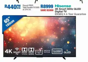 OK Furniture Hisense 4K Smart 60Hz QLED Digital TV offer