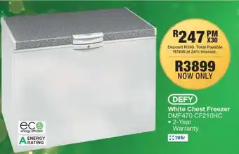 OK Furniture Defy White Chest Freezer offer