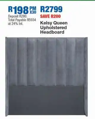 OK Furniture Kelsy Queen Upholstered Headboard offer