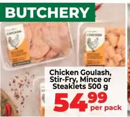 Food Lover's Market Chicken Goulash, Stir-Fry, Mince or Steaklets offer