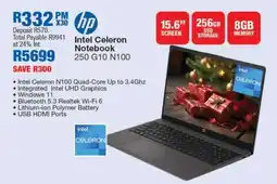 OK Furniture HP Intel Celeron Notebook 250 G10 N100 offer
