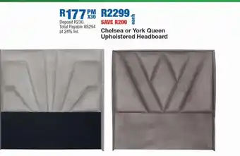 OK Furniture Chelsea or York Queen Upholstered Headboard offer