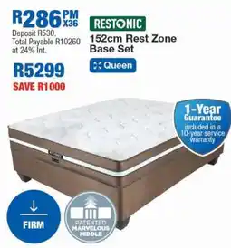 OK Furniture Restonic 152cm Rest Zone Base Set offer