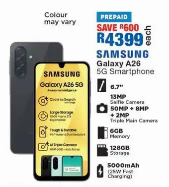 OK Furniture Samsung Galaxy A26 5G Smartphone offer