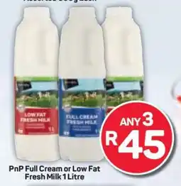 Pick n Pay PnP Full Cream or Low Fat Fresh Milk 1 Litre offer