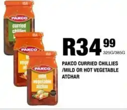 Take 'n Pay Pakco curried chillies mild or hot vegetable atchar offer