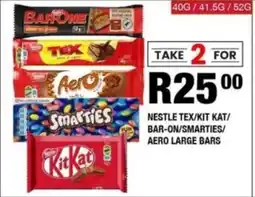 Take 'n Pay Nestle tex kit kat bar-on smarties aero large bars offer