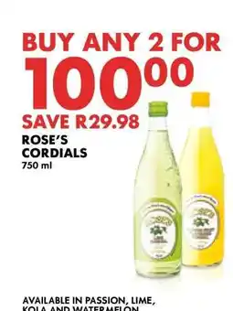 Woolworths Rose's Cordials offer