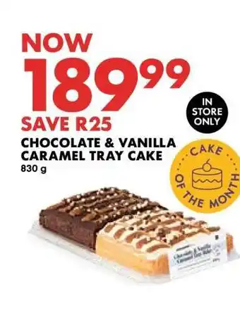 Woolworths Chocolate & Vanilla Caramel Tray Cake offer