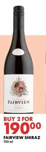 Woolworths FAIRVIEW SHIRAZ offer