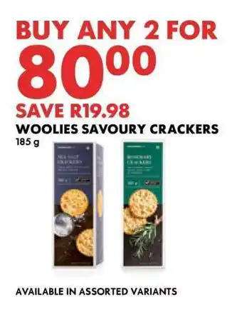 Woolworths Woolies Savoury Crackers offer