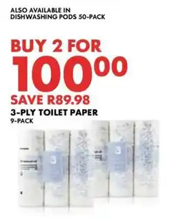 Woolworths 3-Ply Toilet Paper 9-Pack offer