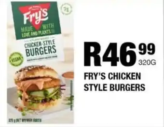 Take 'n Pay Fry's chicken style burgers offer