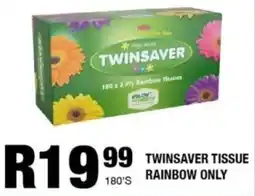 Take 'n Pay Twinsaver tissue rainbow only offer