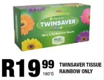 Take 'n Pay Twinsaver tissue rainbow only offer