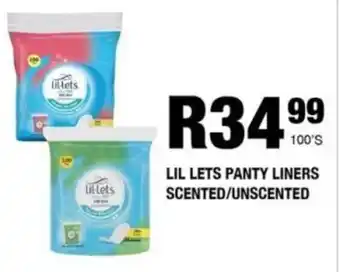 Take 'n Pay Lil lets panty liners scented/ unscented offer