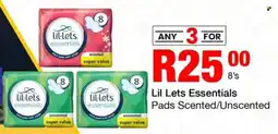 Take 'n Pay Lil Lets Essentials Pads Scented/ Unscented offer