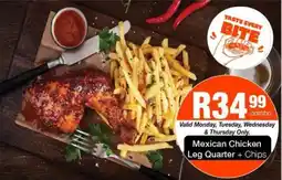 Take 'n Pay Mexican Chicken Leg Quarter + Chips offer