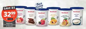 Checkers Dewfresh Full Cream Yoghurt All Variants offer