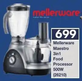 President Hyper Mellerware Maestro 3in1 Food Processor 500W offer