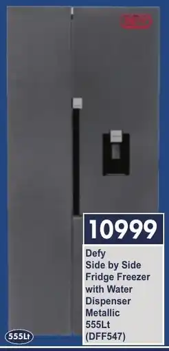 President Hyper Defy Side by Side Fridge Freezer with Water Dispenser Metallic offer