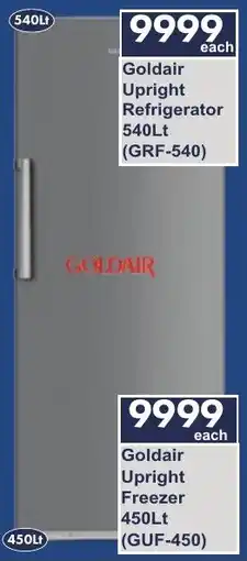 President Hyper Goldair Upright Freezer offer
