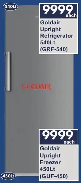 President Hyper Goldair Upright Freezer offer