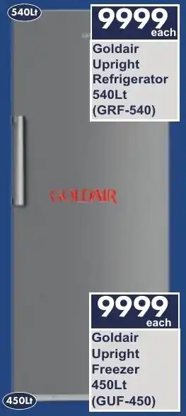 President Hyper Goldair Upright Refrigerator offer