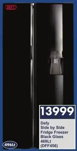 President Hyper Defy Side by Side Fridge Freezer Black Glass offer