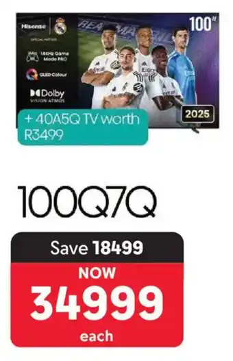 Makro Hisense 100" QLED 144Hz Smart TV offer