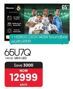 Makro Hisense 65" 144Hz Mini-LED TV offer