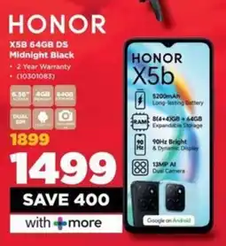 HiFi Corp Honor X5B 64GB DS Midnight Black offer