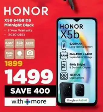 HiFi Corp Honor X5B 64GB DS Midnight Black offer