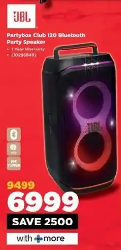 HiFi Corp JBL Partybox Club 120 Bluetooth Party Speaker offer