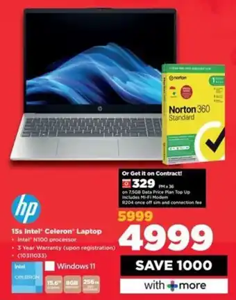 HiFi Corp HP 15s Intel Celeron Laptop offer