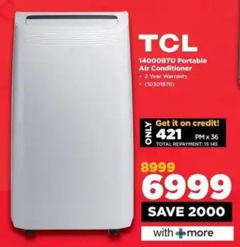 TCL 14000BTU Portable Air Conditioner