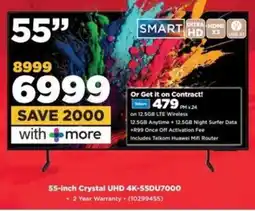 HiFi Corp SAMSUNG 55-inch Crystal UHD 4K-55DU7000 offer