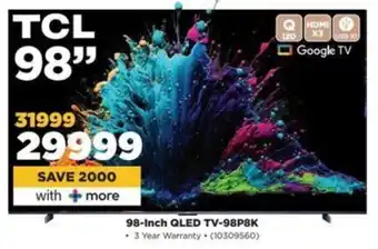 HiFi Corp TCL 98-Inch QLED TV-98P8K offer