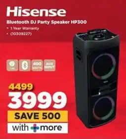 HiFi Corp Hisense Bluetooth DJ Party Speaker HP300 offer