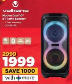 HiFi Corp Volkano Motion Dual 10" BT Party Speaker offer