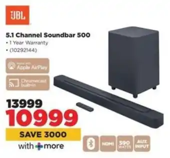 HiFi Corp JBL 5.1 Channel Soundbar 500 offer