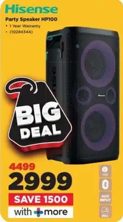 HiFi Corp Hisense Party Speaker HP100 offer