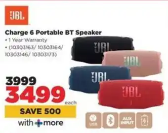 HiFi Corp JBL Charge 6 Portable BT Speaker offer