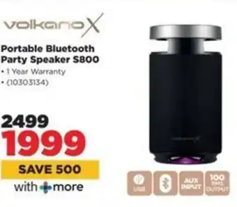 HiFi Corp Volkano X Portable Bluetooth Party Speaker S800 offer