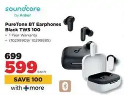 HiFi Corp Soundcore PureTone BT Earphones Black TWS 100 offer